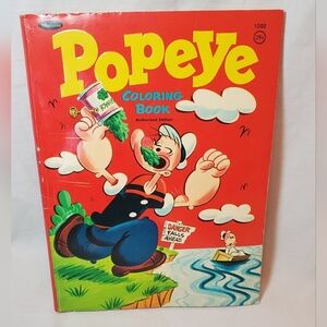 Popeye Coloring Book Vtg 1969 Authorized Edition Whitman George De Santis Used